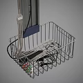 Medical Monitor With Display Screen Stand Cables And Storage Basket
