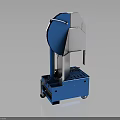 Blue Mobile Industrial Cutting Machine With Circular Saw And Wheels