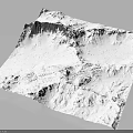 Snowy Mountain Natural Landscape With White Snow Covered Peaks And Rocky Outcrops
