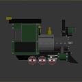 vintage train steam train train carriage locomotive head steam car carriage train modern vehicle 3d model