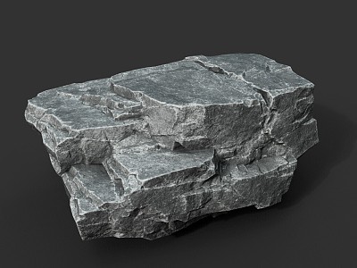 Rock Obsidian Stone Block Natural Landscape 3d model