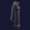 Flash Grenade Tactical Military Weapon With Black And Blue Striped Design