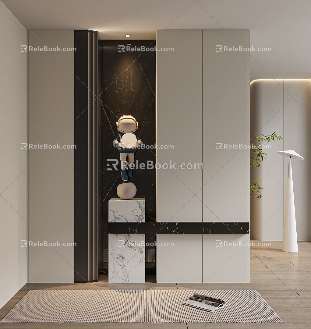 Modern Shoe Cabinet Entrance Shoe Cabinet 3d model