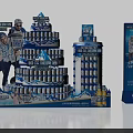 Harbin Beer Promotional Display With Stacked Cans And Advertising Stand