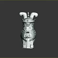 Ancient Chinese Bronze Sculpture with Tripod Base Intricate Patterns And Dragon Ornament