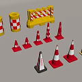 Traffic Safety Public Facilities Including Traffic Cones Road Barriers And Warning Posts