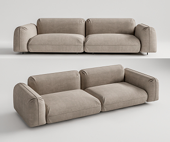 Modern double sofa 3d model