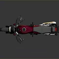 Honda Crimson Red Classic Motorcycle With Black Seat And Metallic Accents