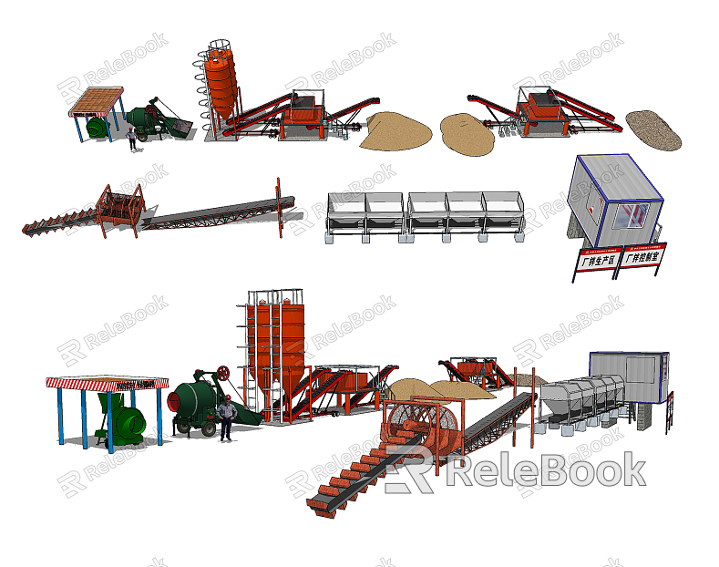 Modern mixer concrete mixer mixing plant equipment model