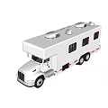 White Motorhome With Multiple Windows And Roof Appliances For Mobile Living