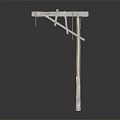 Rustic Country Wooden Furniture With Vertical Post And Horizontal Beam Structure