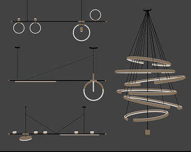 Light Luxury Chandelier 3d model