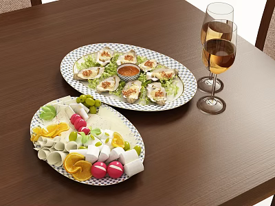 Modern Food Porcelain Food 3d model Modern Food Porcelain Food 3d model