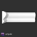 White Decorative Molding With Curved Layered Design For Interior Decoration