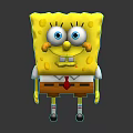 SpongeBob SquarePants Yellow Square Cartoon Character With Big Blue Eyes And Smiling Expression