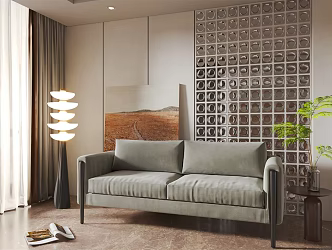 Modern double sofa 3d model