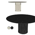 Modern Dining Table Round Table Marble Dining Table 3d model