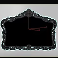 Ornate Mirror With Intricate Frame Design 3d model