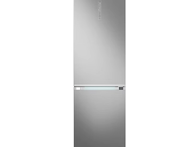 Sleek Modern Stainless Steel Double Door Refrigerator For Home Kitchen Use 3d model