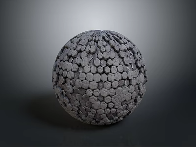 Abstract Geometric Sphere Composed Of Small Hexagonal Units With Textured Surface 3d model