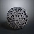 Abstract Geometric Sphere Composed Of Small Hexagonal Units With Textured Surface 3d model