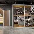 Spacious Specialty Store Interior With Organized Shelves Blue Sofa And Product Displays