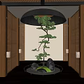 New Chinese Style Aisle Landscape Device Hanging Tree 3d model