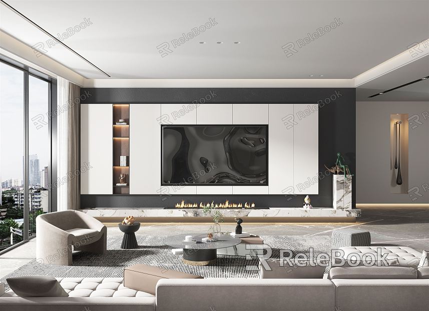 modern living room model