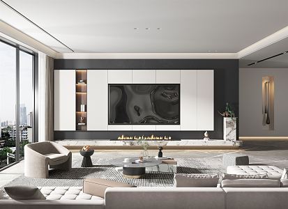 modern living room 3d model