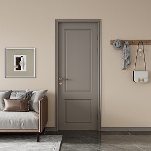 Simple European American Door Interior Door Scene 3d model