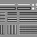 Modern Grille Lamp Grille Lamp Linear Lamp 3d model