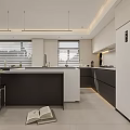 Modern Living Room Interior Design With Beige Sofa Coffee Table Pendant Light Sculpture And Bookshelf