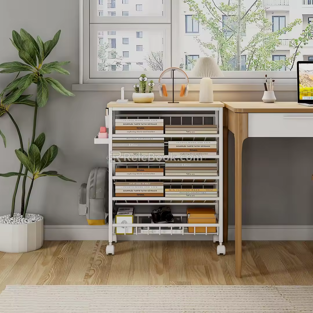 Bookshelf Storage Rack 3d model