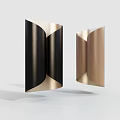 Modern Sleek Wall Lamp With Curved Metal Design And Black Gold Finish For Home Interior