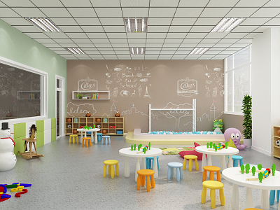 Modern Kindergarten Early Classroom model