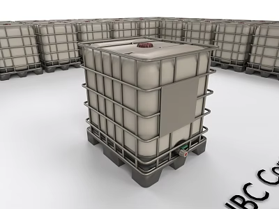 1000 Litre IBC Container Low Polygon Game 3d model