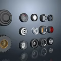 Various Car Tires With Stylish Alloy Rims Red Accents And Tread Designs