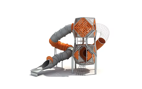 Amusement equipment slide 3d model