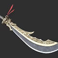 Tu Long Dao Big Ring Dao PBR Next Generation Cold Weapon Ancient Weapon 3d model