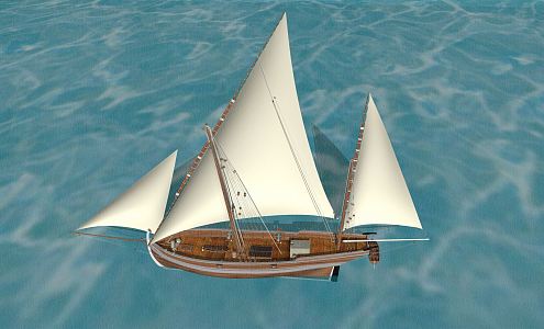 modern fishing boat 3d model