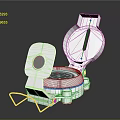 White Medical Equipment with Open Transparent Lid and Stable Stand Base
