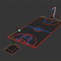 basketball court basketball hall basketball stadium 3d model