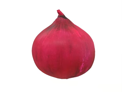 Fresh Red Onion Vegetable With Round Shape And Smooth Skin Texture 3d model