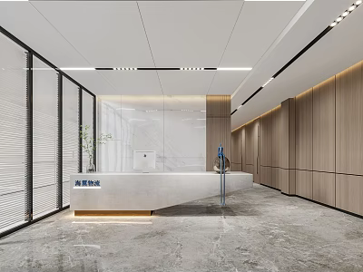 Modern Front Desk Company Front Desk 3d model