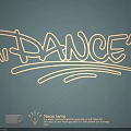 Stylish Neon Lamp Combination With DANCE Lettering And Illuminated Wall Design