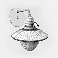 Vintage Copper Wall Sconce With Curved Arm Rope Detail And White Glass Globe