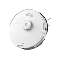 Modern Robotic Vacuum Cleaner With White And Black Design For Efficient Home Cleaning