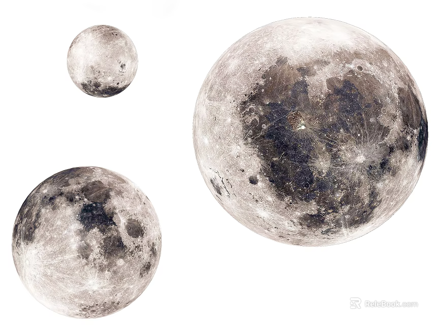 Three Sizes Moon Pattern Table Lamp for Creative Home Decorative Lighting 3d model 