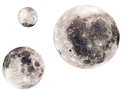 Three Sizes Moon Pattern Table Lamp for Creative Home Decorative Lighting 3d model