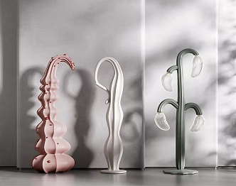 Modern special-shaped floor lamp creative floor lamp 3d model